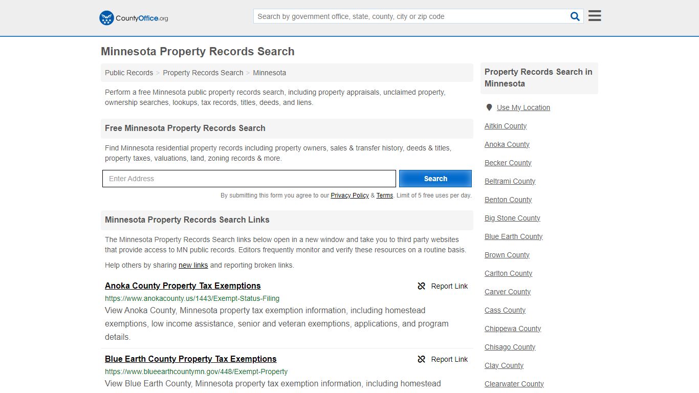 Minnesota Property Records Search - County Office